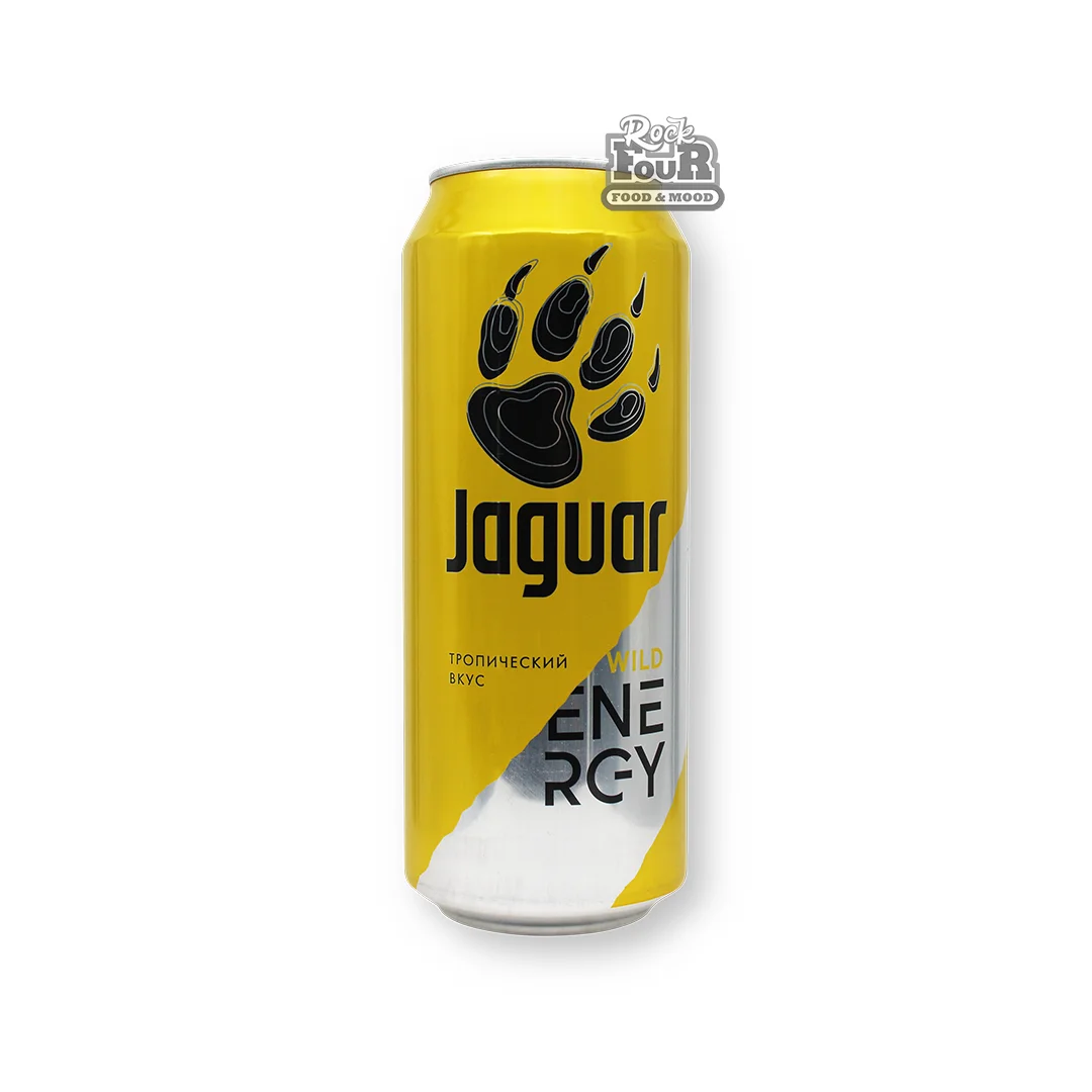 Energy drink, carbonated "Jaguar" with tropical flavor 500ml